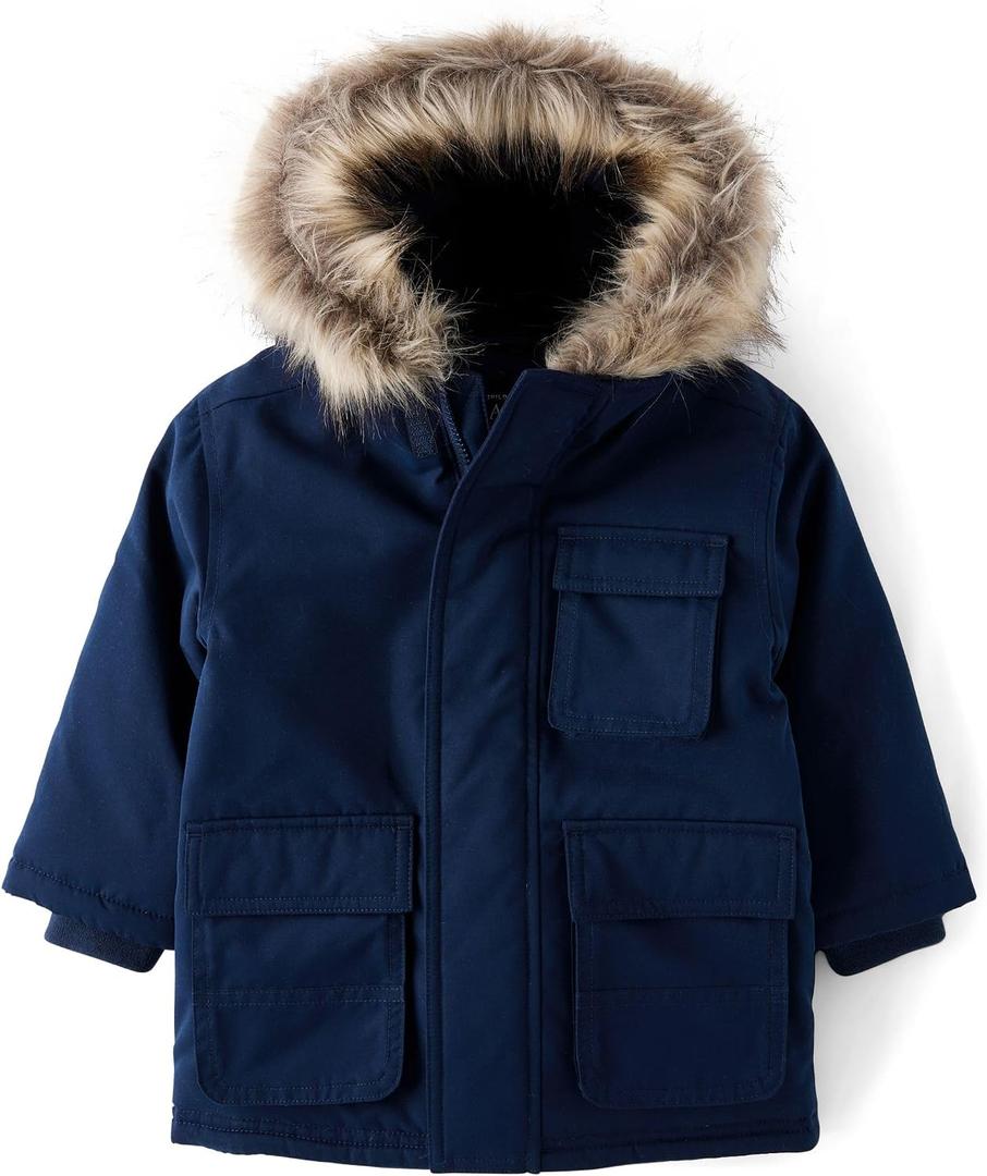 The Children's Place Baby Boys' And Toddler Water and Wind Resistant Hooded Zip Front Parka Jacket, Size 18-24 M/M