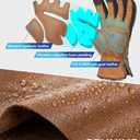 Vgo... Men's Winter Work Gloves,Waterproof Lining,Thorn Proof Safety Gloves,Touchscreen Compatible (Light Gray)