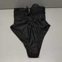 Women's One Piece Swimsuit Tummy Control Bathing Suit Sexy Flattering Cutout Criss Cross Swimwear (Medium, Black)