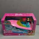 Barbie Boat with Puppy and Themed Accessories, Fits 3 Dolls, Floats in Water, Great Gift for 3 to 7 Year Olds