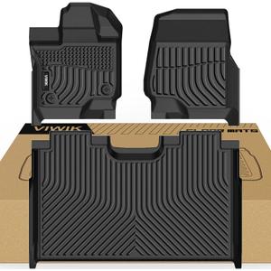 VIWIK TPE Floor Mats Full Set for 2015-2025 2026 Ford F-150 SuperCrew & 2022-2026 F 150 Lightning Without Under-Seat Fold Flat Storage | Custom Fit All-Weather Anti-Slip Car Liners