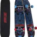 Tony Hawk 31 inch Skateboard, Tony Hawk Signature Series 2, 9-ply Maple Deck Skateboard for Cruising, Carving, Tricks and Downhill, Neon Crypto