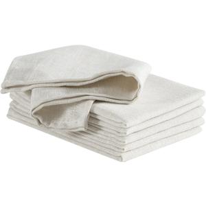 Laura Ashley Harper Luxuriously Smooth Fabric Napkins for Formal or Casual Dining, Holiday, Banquet, Wedding or Party, Set of 6 Napkins, Ivory