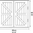 Swinging Doors Cafe Doors, Interior Solid Wood Swing Door, Saloon Cafe Doors, Auto Close Swinging barn Door Swinging Door, Bar Porch Entrance Counter Swinging Door for Indoor (White, 35.4"x35.4")