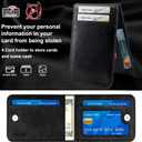 MONASAY Magsafe Wallet Case Compatible for iPhone 15 Pro 6.1 inch, [Supports Wireless Charging] [Screen Protector] Magnetic Leather Phone Cover with Detachable RFID Blocking Card Holder, Black