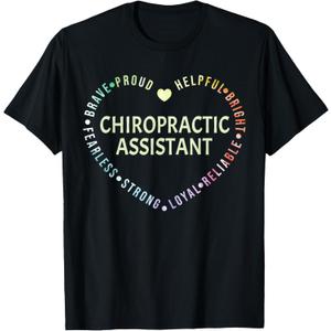 Chiropractic Assistant T-Shirt (Black, Medium)