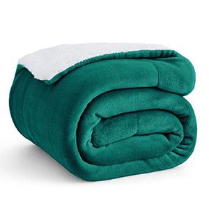Bedsure GentleSoft Sherpa Fleece Twin Size Blanket for Couch, Non-Heated, Thick and Warm Throw for Women and Men, Soft Fuzzy Plush Twin Christmas Blanket for Winter, Forest Green, 60x80 Inches