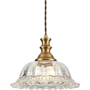 HDDFL Glass Pendant Lights Modern Pendant Lighting Fixtures Hanging Lamp Brushed Finish Hanging Light Fixture for Kitchen Island Bedroom Dining Room Coffee Shop Hallway Hotel Living Room (Matte Brass)