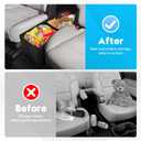 Autorder Car Seat Organizer for 2020-2025 2026 Kia Telluride Accessories Portable Backseat Organizer with Lid Handles Multipurpose Car Floor Storage for Kids Toys Baby Products Daily Necessities