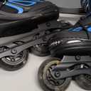 2PM SPORTS Vinal Girls Adjustable Flashing Inline Skates, All Wheels Light Up, Fun Illuminating Skates for Kids Men Adult Women and Boys, Size Large