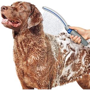 Waterpik Pet Wand Pro Dog Shower Attachment for Fast and Easy Dog Bathing and Cleaning, Indoor and Outdoor Sprayer Includes 8-Foot Flex Hose, Blue/Grey, PPR-252E (1.8 GPM)