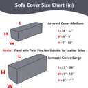 Yoovat Couch Arm Covers Sofa Arm Cover armrest Covers for Sofa Couch Armrest Cover Chair Arm Cover Set of 2 (Texture-Pinkish Beige,Large (Set of 2))