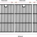 463448021 Cast Iron Cooking Grates for Charbroil Performance 463448021 463449021 463466522 463455021 5 Burner Grill,17 Inch Cooking Grids for Charbroil Replaces Parts G426-0004-W1 G426-0005-W1