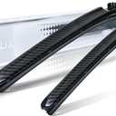 ClixWipers 26" + 20" (Set of 2) Black Carbon Fiber All Weather Premium Automotive Replacement Windshield Wiper Blades, Passenger and Driver Side Winter Wiper Blades for Various Car Models