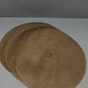 AHHFSMEI Round Braided Placemats 15 Inch Round Table Mats for Dining Tables Natural Woven Heat Resistant Place mats Set of 4 (Brown, 4)