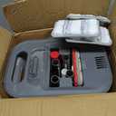 Mop and Bucket Set, Flat Mop and Bucket System with Separate Dirty and Clean Water, 3-Compartment Wall Cleaner Mop, Flat Mops for Floor Cleaning with 4 Microfiber Pads