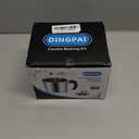 Candle Making Pouring Pot, DINGPAI 44oz Double Boiler Wax Melting Pot, 1pc Spoon, 304 Stainless Steel Candle Making Pitcher, Silver Color with Heat-Resistant Handle and Dripless Pouring Spout Design