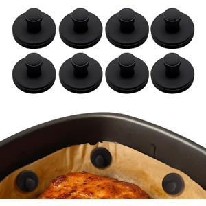 Air Fryer Liner Silicone Full Enclosed Magnets,100% BPA FREE Waterproof Rust-proof & High-Resistant for Air Fryer Paper, Secures Disposable Paper Liner Safely Prevents Burning & Food Covering -8pcs