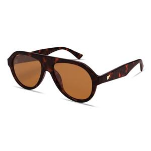 VANLINKER Retro Aviator Polarized Sunglasses for Men Women Trendy 70s Vintage Plastic Frame Sun Glasses VL9750 Brown Tortoise/Brown Lens