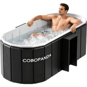 Portable Bathtub for Adult 59" Large Collapsible Cold Plunge Bathtub Foldable No Installation Ice Bath Tub for Shower Stall, Bathroom Hot SPA Soaking Standing Tub, 59''Lx21.6''Wx19.7''H