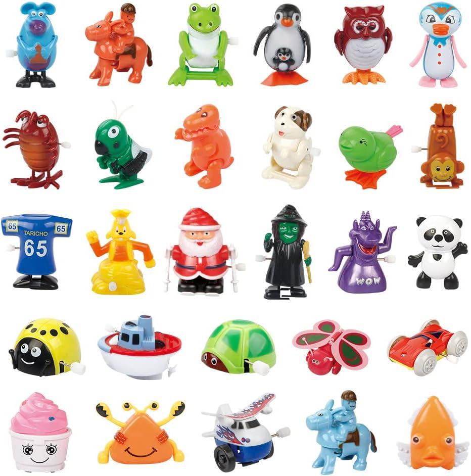 28 Pieces Assorted Wind-up Toys for Kids, Wind Up Animals Bulk Flipping Walking Jumping Swimming Clockwork Toys Stocking Stuffers for Kids, Xmas Gifts