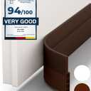 Vellure Door Draft Stopper for Bottom of Door - Premium Door Sweep for Bottom of Door/Weather Stripping Door Seal (Save Energy installs Quickly and Easily) Door Strip Ideal for (5, Brown)
