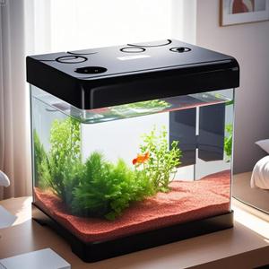 Betta Fish Tank,5 Gallon Glass Aquarium Starter Kit, Small Fish Tank with Filter and Light.