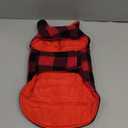 ASENKU Dog Winter Coat, Fleece Doggie Jacket Plaid Reversible Vest Waterproof Windproof Cold Weather Clothes for Small Medium Large Dogs (S, White)