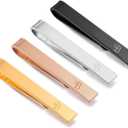 4 Pcs 1.77 Inch LettersTie Clips for Men, 'B' Initial Elegant Personalized Letters Tie Clip Bar Set for Groomsmen gifts, Anniversary Business and Daily Life-Best Gifts