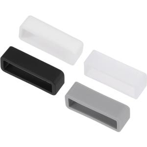 2 x uxcell Watch Band Strap Loops, 24mm Width Rubber Fastener Rings Silicone Watch Holder Keeper for Watch Band 4 Color 8 Pcs