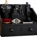 Mens Organizer,Cologne Organizer for Men with Drawer,Perfume Organizer,Cologne Stand,Perfume Stand,Bathroom Countertop Storage,Shelf for Dresser,Mens Bedroom Gift