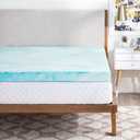 OLIXIS 2 Inch Twin Cooling Gel Infused Memory Foam Mattress Topper, Bed Pad