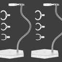 Large Heavy Duty Action Figure Stand for 1/6 1/9 1/12 Scale Figures, Action Figure Display Stand Holder Base for Gundam 12",8",6" HG/RG/SD, Doll Holder Model Support Stand with Screwdriver (2Pcs Clear)