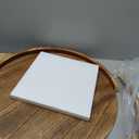 Round Ottoman Tray for Coffee Table Living Room Wood Serving Tray Large Wooden 24 Inches Rustic Brown