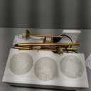 Fiqevs 3 Globe Mid Century Modern Floor Lamp for Living Room, Gold Standing Lamp with Frosted Glass Shade and 3x2700K Warm LED Bulbs, Vintage Retro Tall Lamps for Bedrooms, Office - Antique Brass