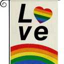 3 x Pride Garden Flag, Rainbow Progress Pride Flags, Double Sided LGBTQ Progress Yard Flag 12x18 Inch for Lesbian Gay Bisexual Pride Month Yard Outdoor Decorations (Love4)