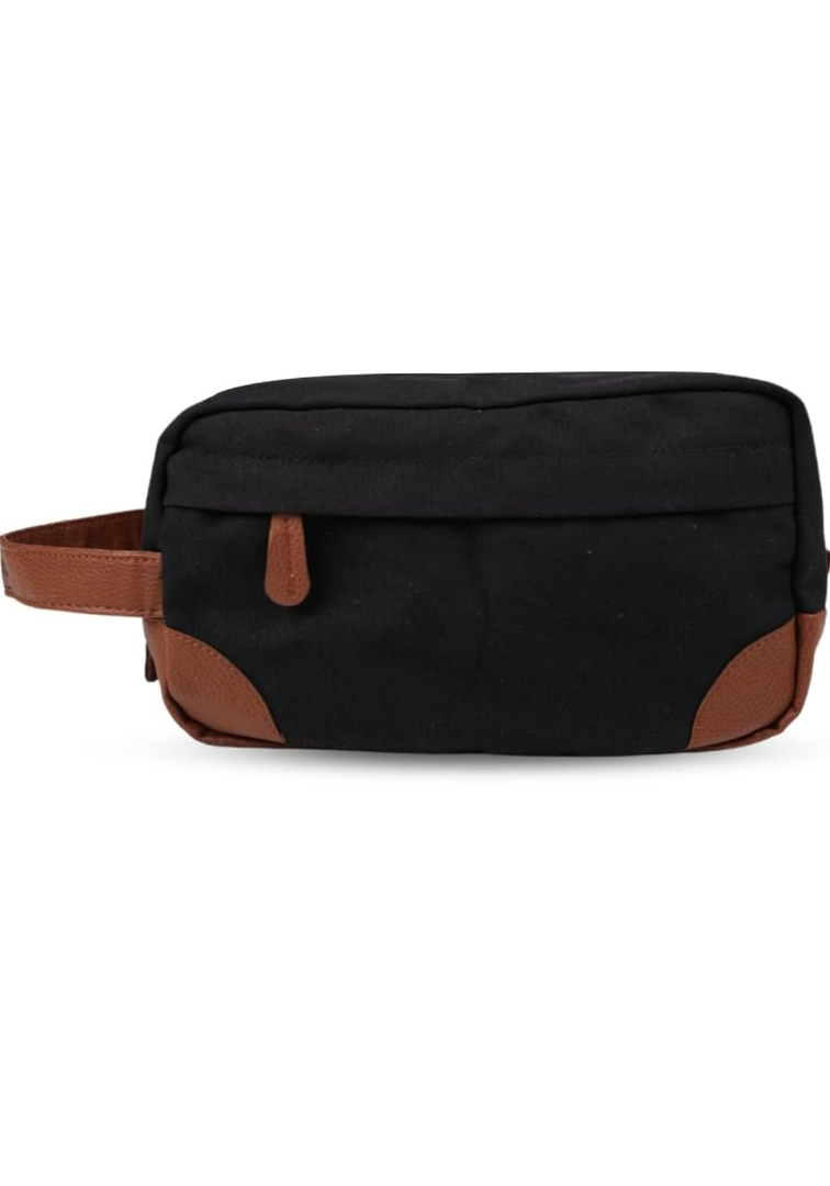 Toiletry Bag with Hanging Dopp Kit for Men, Water Resistant, Large Capacity Canvas Shaving Bag Perfect for Travel Toiletries Accessories - 10 Inch - Black