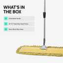 24 Inch Yellow Commercial Dust Mop & Floor Sweeper with Extendable Handle Mop for Hardwood, Tile, and Concrete Floor Cleaning