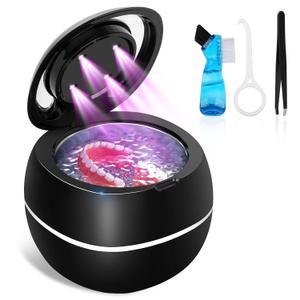 Ultrasonic Retainer Cleaner,Retainer Cleaner Machine for Dentures,Aligner,Mouth Guard,Braces,Night guard,Cleaner Machine for Retainers,Ultrasonic Jewelry & Ring Cleaner with Digital Timer