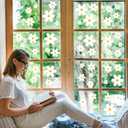 96 Pcs Flower Window Clings Cute Daisy Glass Window Stickers PVC Spring Windows Decals Static Floral Decoration for Home Office School Party Glass Windows Decor