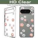 Unov Case Compatible with Pixel 9 Pixel 9 Pro Case Clear with Design Soft TPU Shock Absorption Slim Embossed Pattern Protective Back Cover (Daisy Blooms)