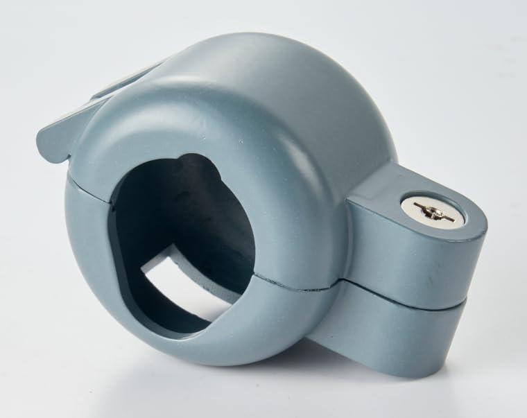 Residential Door Knob Lock-Out Device, Prevents Turning of Door Lock and Access to Keyhole Adding Home Security in Gray Finish (Single Pack)