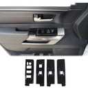 Aunginsy Car Door Window Glass Lift Button Panel Trim Cover Compatible with Toyota Tundra/Sequoia 2022-2025 Car Front and Rear Doors Armrest Window Control Switch Decorative Frame Sticker Accessories (Piano Black(B))