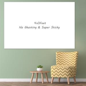 Nortix White Board Wallpaper, Modern Style Whiteboard Contact Paper, Super Sticky Whiteboard Sticker Wall Decal on Wall, Table, Doors, No Ghosting, 1 Piece (3 x 4 ft)