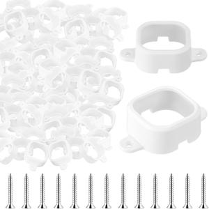 Kittmip 240 Pcs Mount Compatible with 400 ft Govee Pro H706 H806 Permanent Outdoor Lights Brackets with Screws for Soffit, Clip Replace Glue (White)