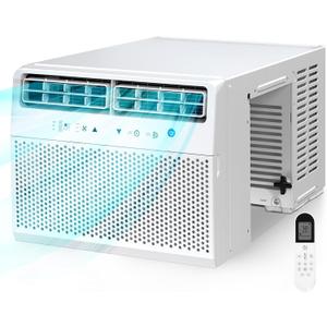 Antarctic Star U-Shaped Air Conditioner Window Unit 10000BTU, Cools up to 450 Sq. Ft, Quiet Window Air Conditioner, Saddle Window AC Units with Full Window View, Energy Saving, 6 Modes, CEER 11 (White)