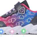Light Up Shoes Toddler Girls Boys Breathable Mesh LED Flashing Walking Sneakers for Toddler and Little Kids (Pink)