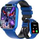 Smart Watch for Kids, 1.85" Fitness Tracker with Heart Rate, Sleep Monitor, IP68 Waterproof Smartwatches with Video Music, Pedometer, Game, NO APP/Phone, Gift for Boys Girls. (Classic, Blue)