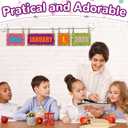 Confetti Calendar Bulletin Board Set Colorful Dot Flip Calendar with Holder Confetti Classroom Decoration with 54 Date Cards Adjustable Calendar Holder for Classroom Home Decor Supplies