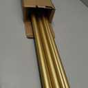 Brass Gold Double Curtain Rod for Blackout, Ball Finials Window Drapery Rod, Size: 72-144''